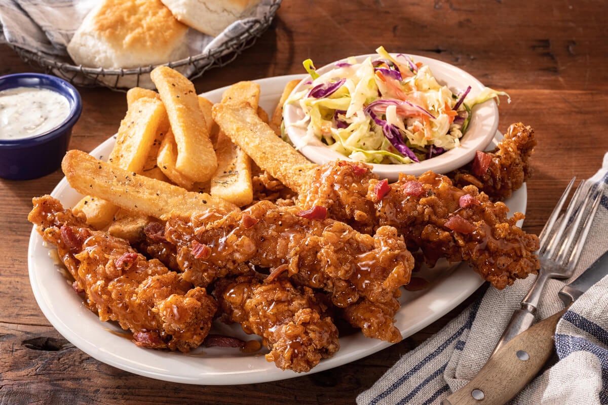 Order Sweet N' Smoky Glazed Tenders food online from Cracker Barrel store, Rochester on bringmethat.com