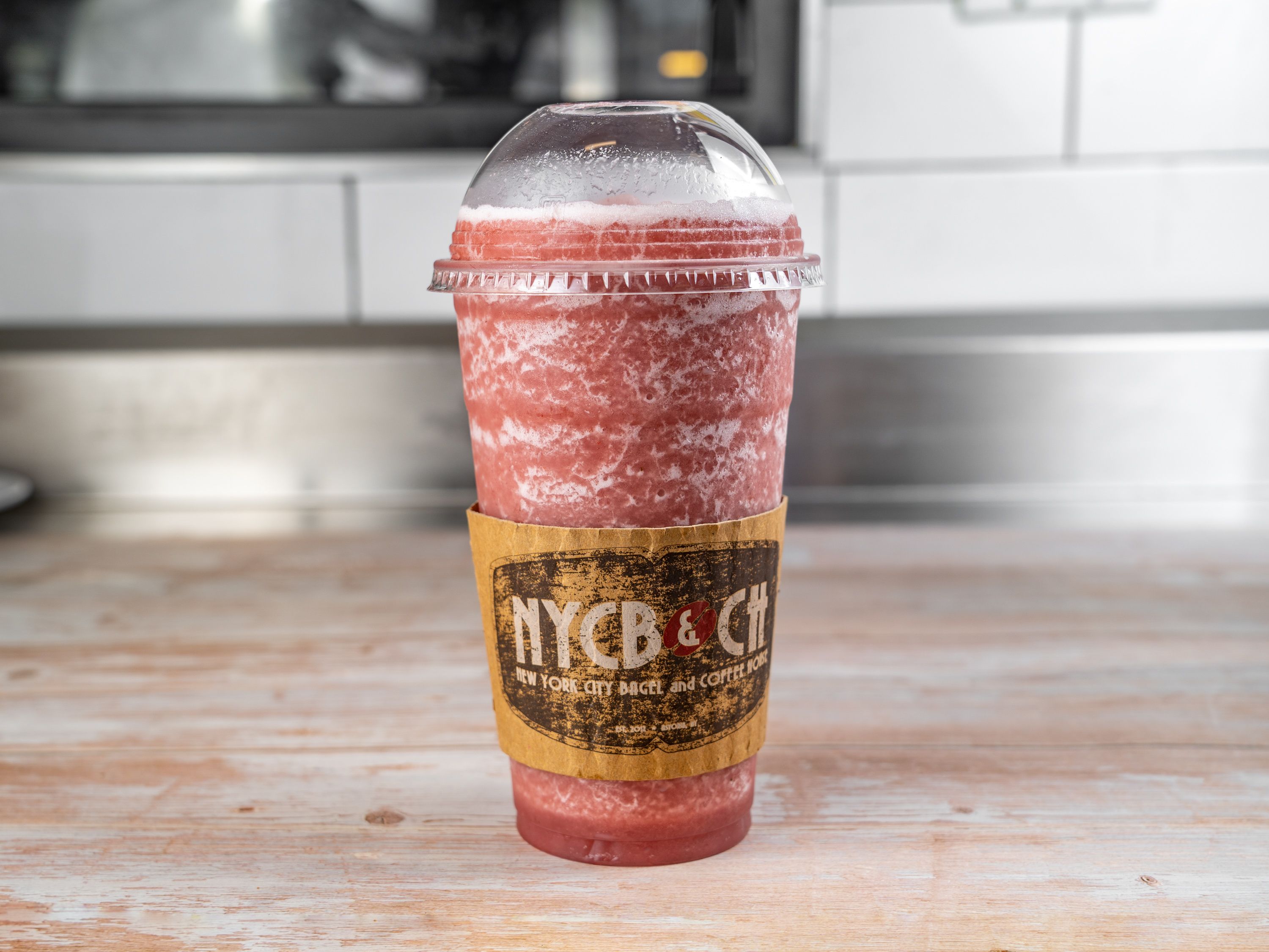 Order Strawberry Banana Smoothie food online from NYC Bagel and Coffee House store, Queens on bringmethat.com