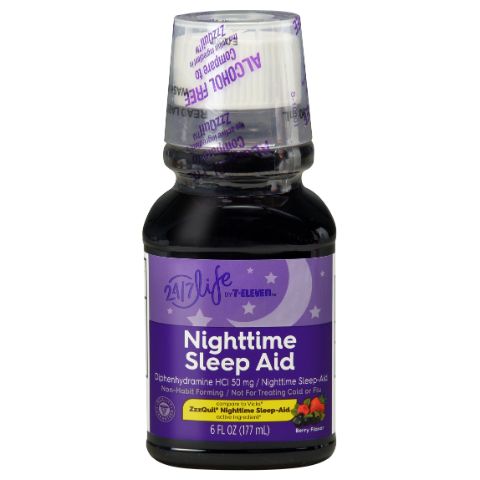 Order 24/7 Life Nighttime Sleep Aid Berry food online from 7-Eleven store, Arlington on bringmethat.com