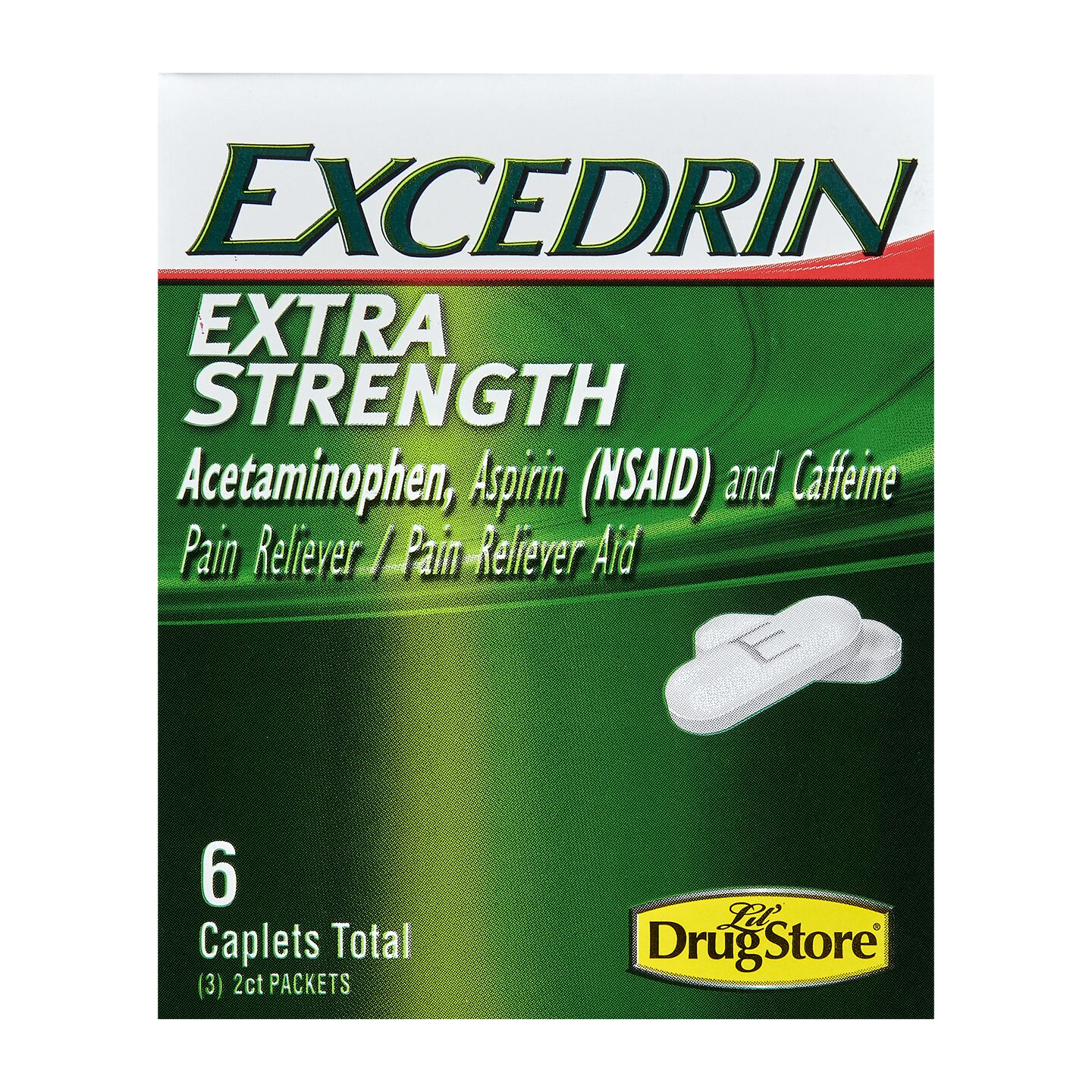 Order Excedrin Extra Strength 6ct food online from Sheetz store, Goldsboro on bringmethat.com