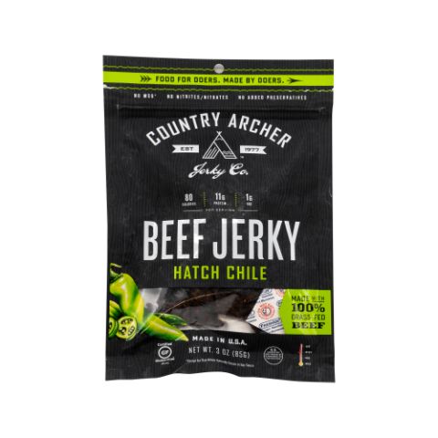 Order Country Archer Beef Jerky Hatch Green Chile 3oz food online from 7-Eleven store, Bellflower on bringmethat.com