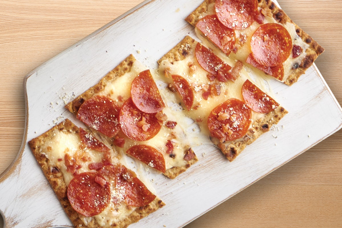 Order Low Carb Pepperoni & Bacon Flatbread food online from Fazoli store, Atlanta on bringmethat.com