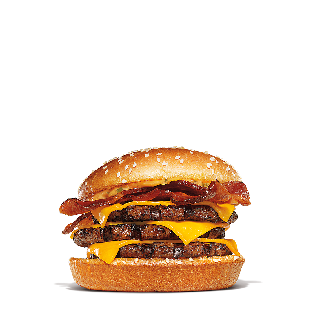 Order Triple BK Stacker food online from Burger King store, Bay Shore on bringmethat.com