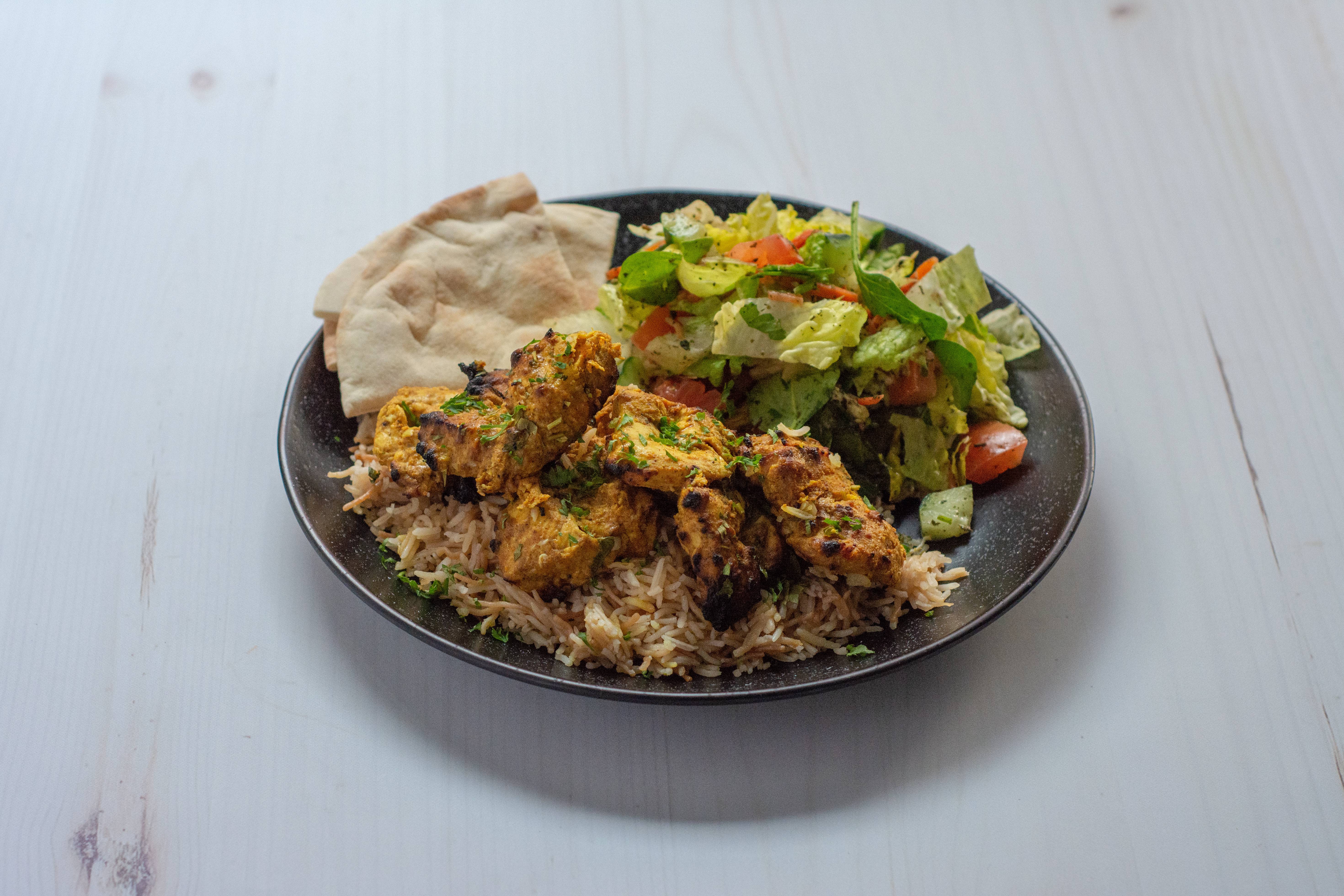 Order Chicken Kabob food online from Al Layali Restaurant & Cafe store, West Hollywood on bringmethat.com