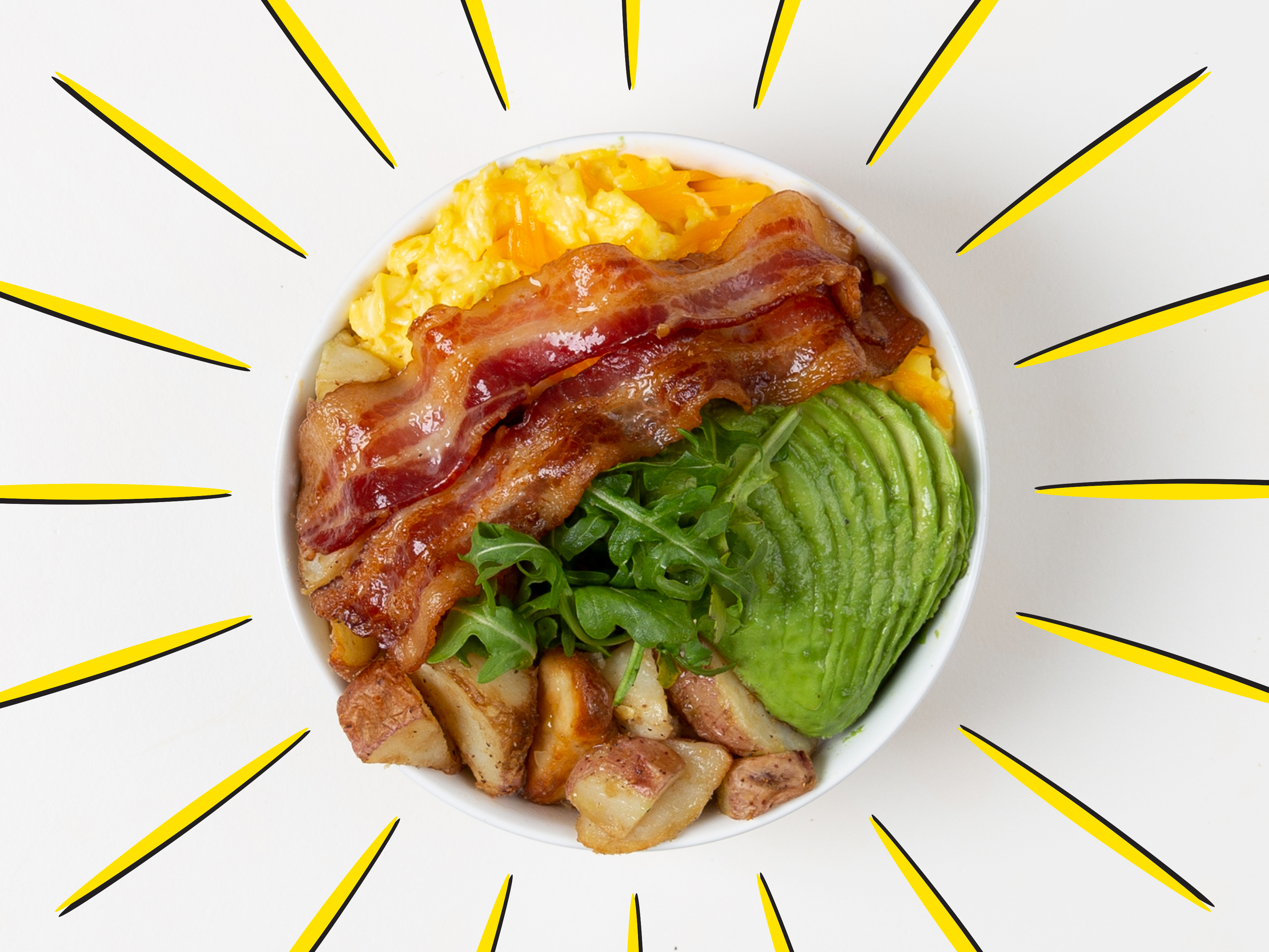 Order Bacon Breakfast Bowl food online from Get Yolked! store, Alexandria on bringmethat.com