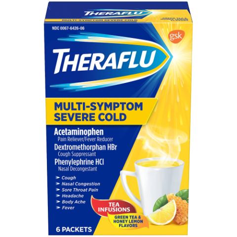 Order Theraflu Multi Symptom Severe Cold TeaInf 6 Count food online from 7-Eleven store, Wakefield on bringmethat.com
