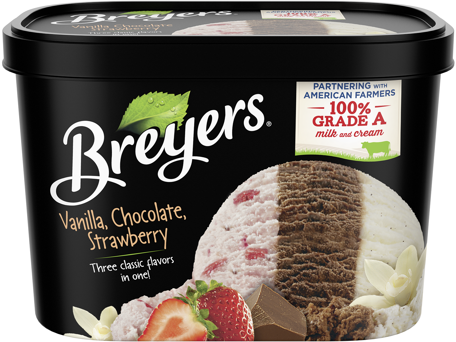 Order Breyers Vanilla Chocolate Strawberry 48 oz. food online from The Ice Cream Shop store, Chino on bringmethat.com