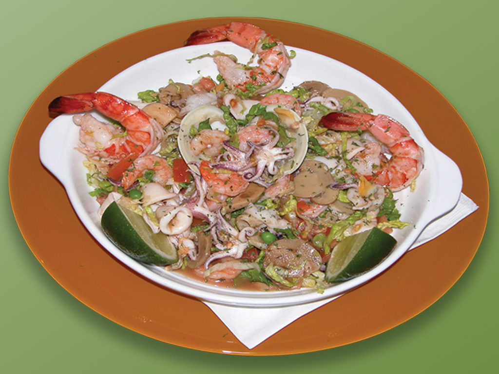 Order 5. Ensalada Frutos de Mar food online from Cositas Ricas Corp store, Queens on bringmethat.com