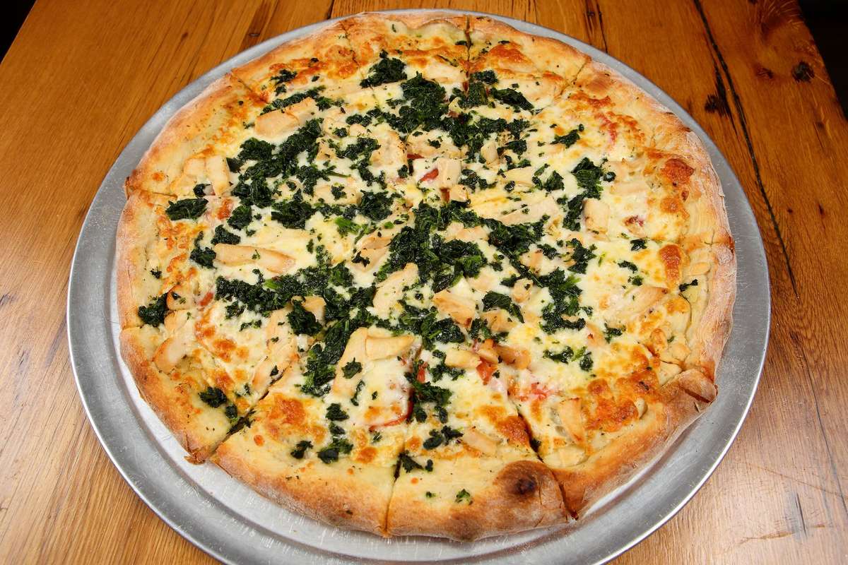 Order White Chicken Pizza food online from The Pizza Company (Belle Vernon) store, Belle Vernon on bringmethat.com