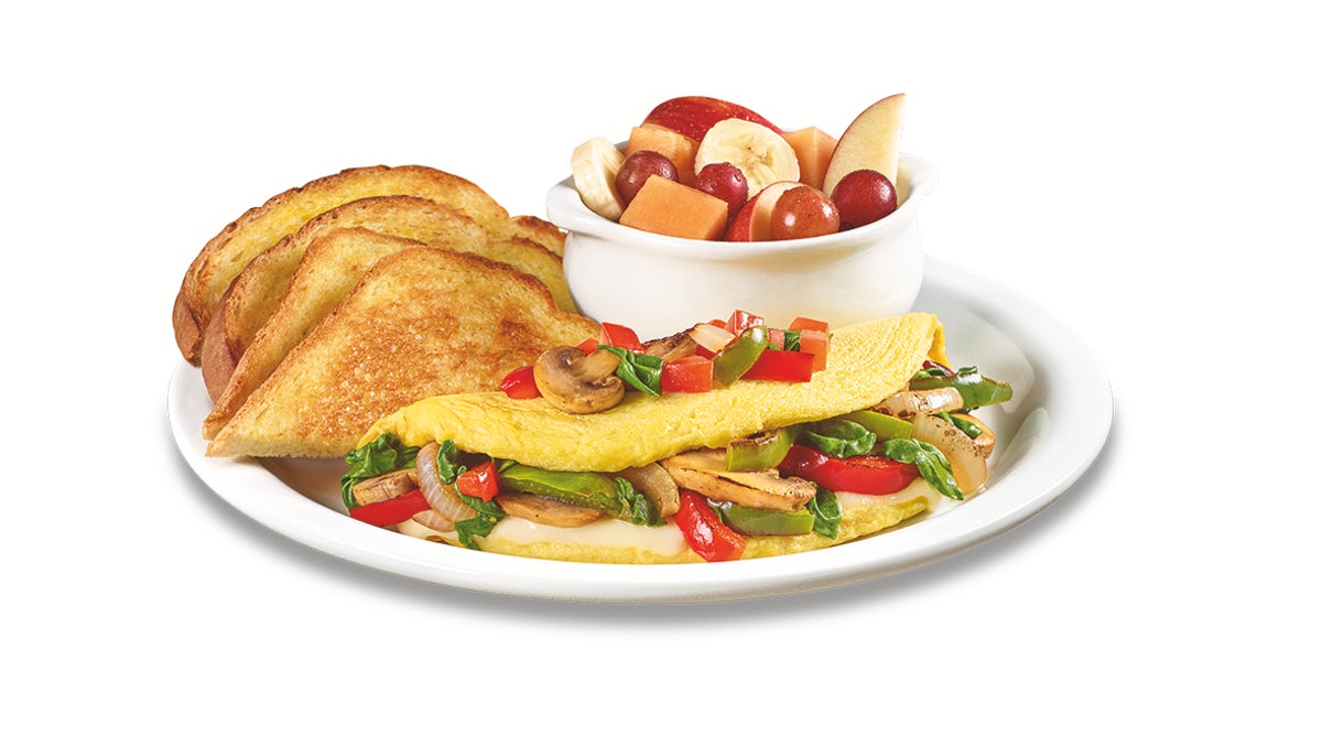 Order Loaded Veggie Omelette  food online from Denny's store, Thomasville on bringmethat.com