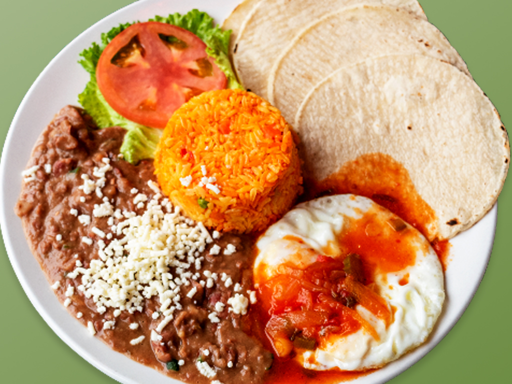 Order 5 Huevos rancheros food online from Cositas Ricas Corp store, Queens on bringmethat.com