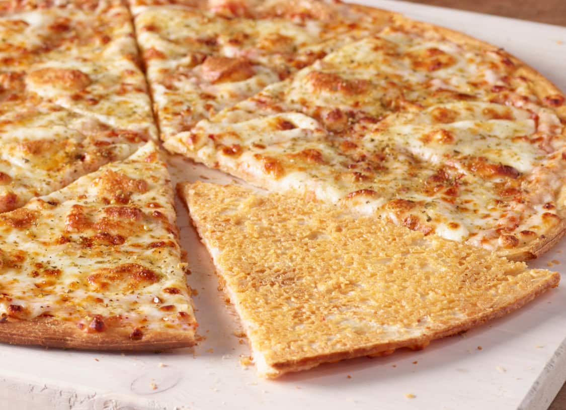 Order Deluxe Cheese Crispy Parm Pizza food online from Papa Johns store, Anchorage on bringmethat.com