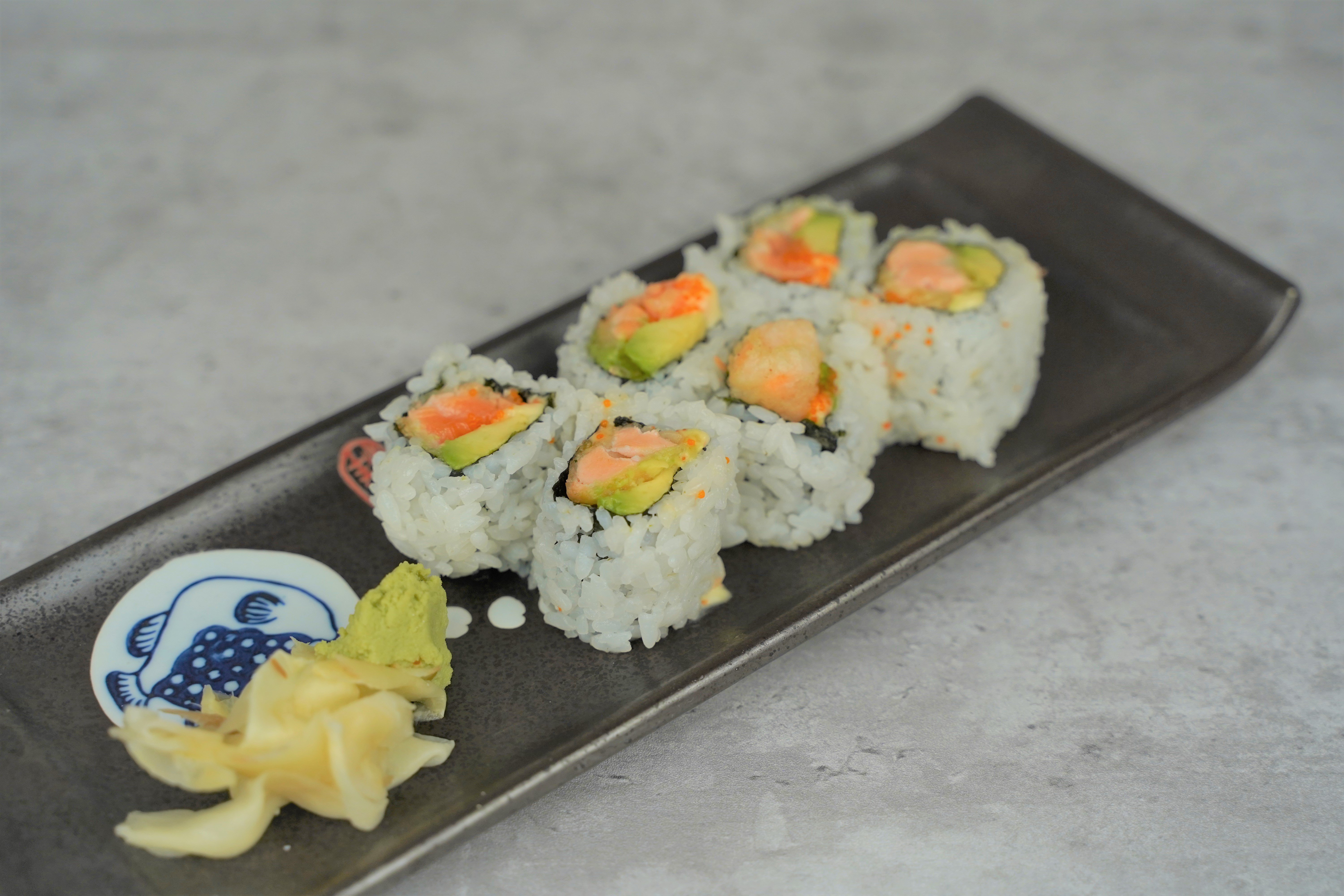 Order Deep Fried Spicy Salmon Roll food online from Zen Bistro store, Millbrae on bringmethat.com
