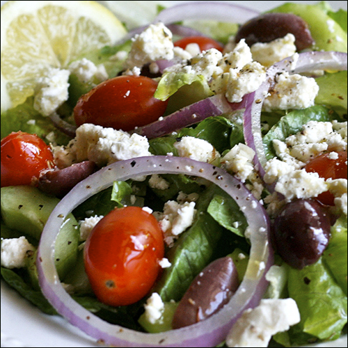 Order Greek Salad food online from SkyBox store, Knoxville on bringmethat.com