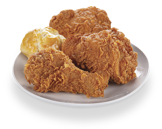 Order 3 PC Dark Chicken & (1) Biscuit Only food online from Krispy Krunchy Chicken store, Fullerton on bringmethat.com