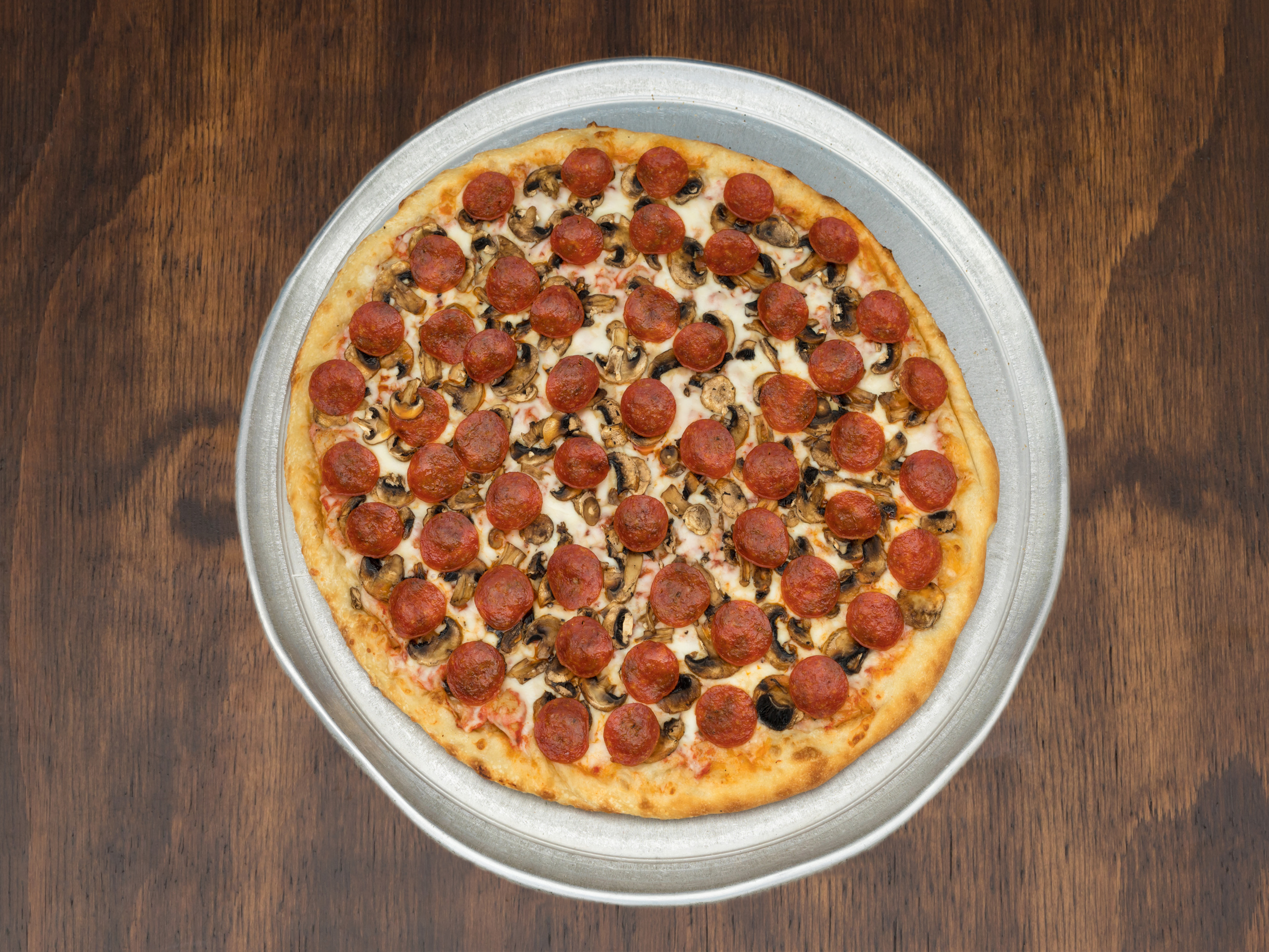Order Pepperoni Mushroom Pizza food online from Golden Indian Grill store, Los Angeles on bringmethat.com