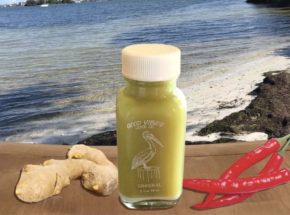 Order Ginger XL Shot food online from Good Vibes Juice Co store, Largo on bringmethat.com