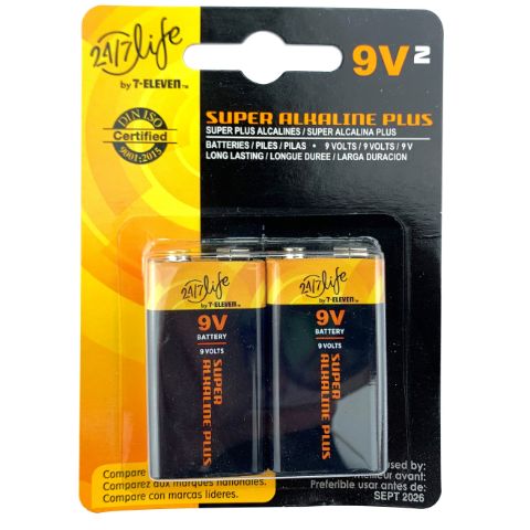 Order 7-Eleven 9V Batteries 2 Pack food online from 7-Eleven store, Wakefield on bringmethat.com