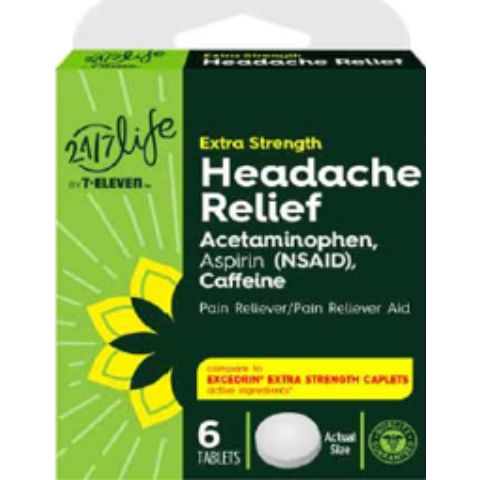Order 24/7 Life Headache Relief 6 Count food online from 7-Eleven store, Arlington on bringmethat.com