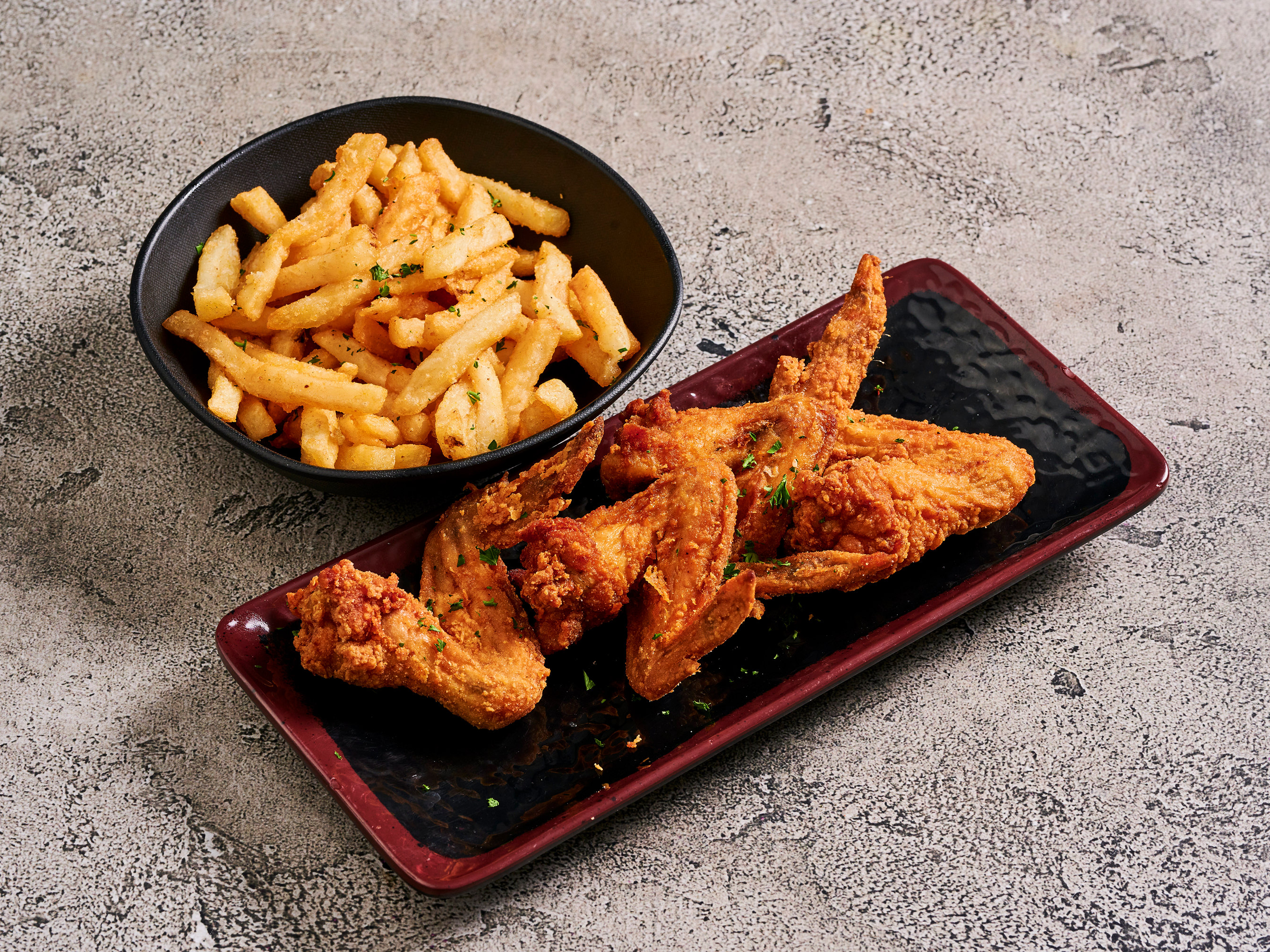 Order Chicago Style Whole Wings with Fries food online from Fat Fish store, Upper Marlboro on bringmethat.com