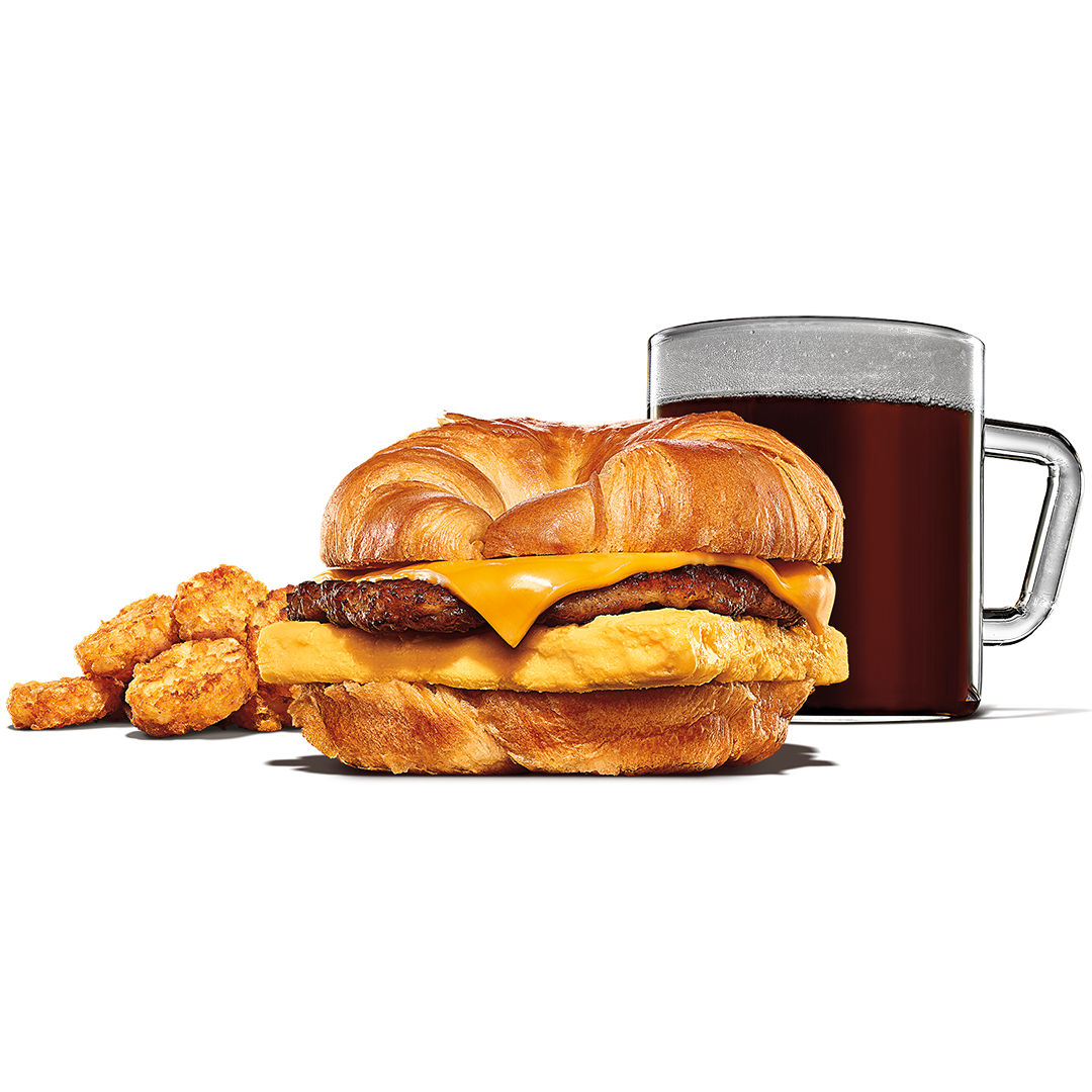 Order Sausage, Egg & Cheese Croissan'wich Meal food online from Burger King store, Pittsburgh on bringmethat.com