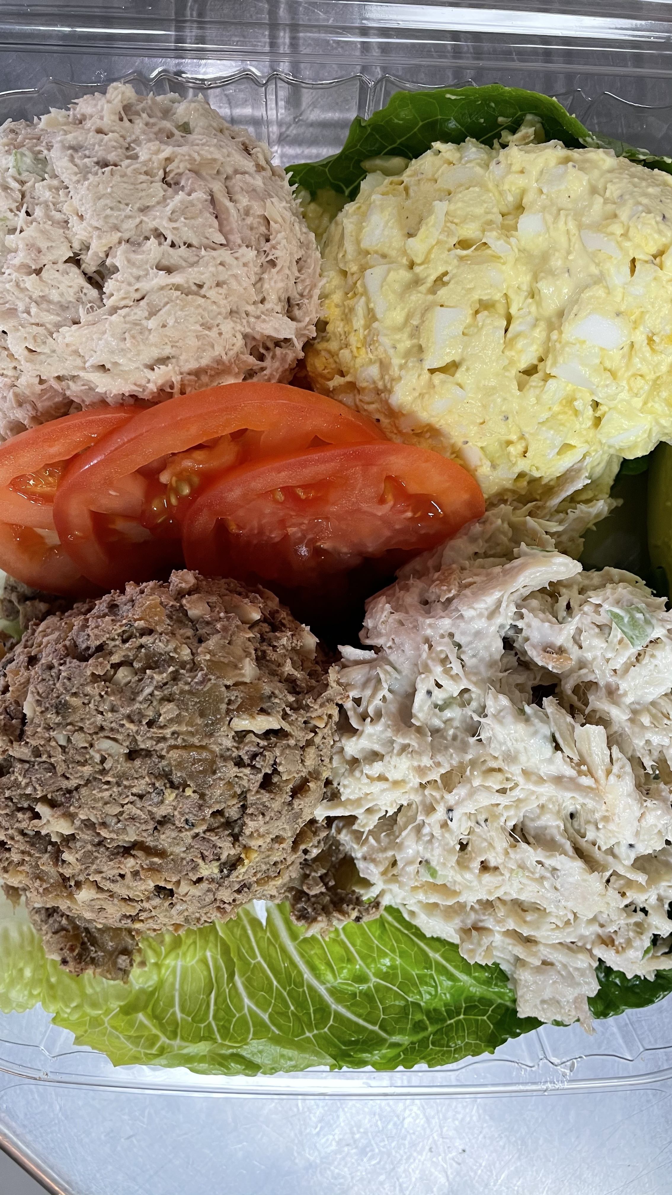 Order Sampler of 4 Salads food online from The Kibitz Room store, Cherry Hill on bringmethat.com