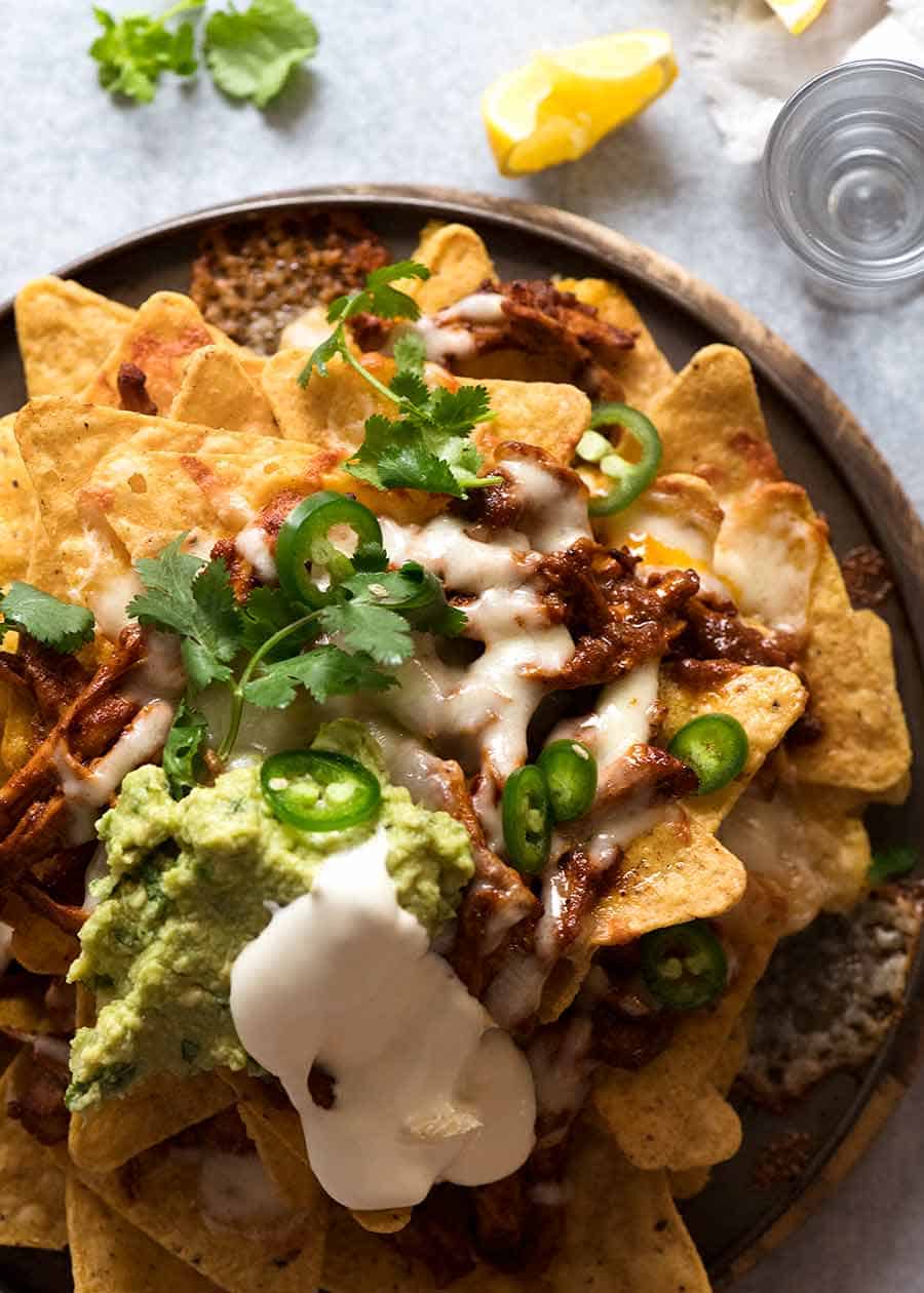 Order Chicken Loaded Nachos food online from SkyBox store, Knoxville on bringmethat.com