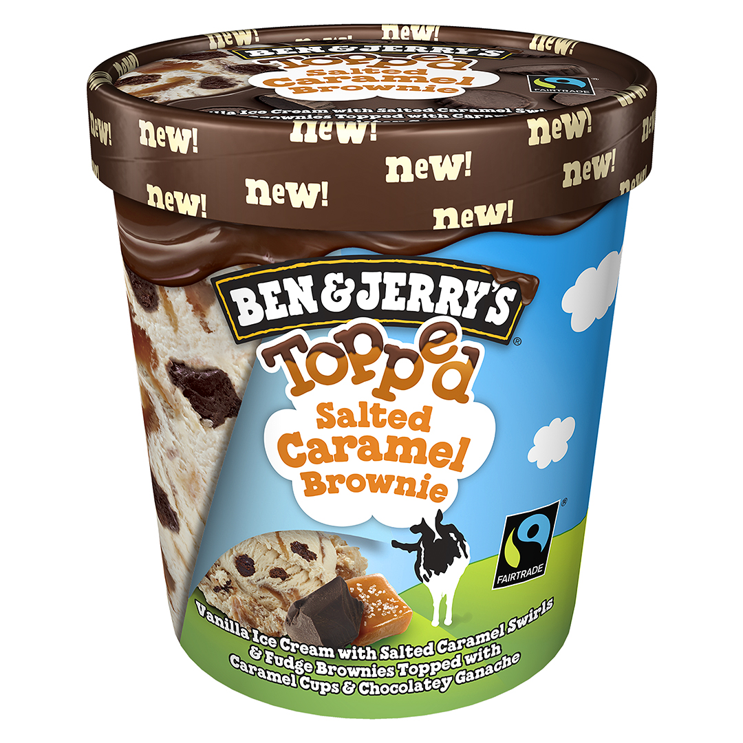 Order Ben & Jerry's Topped Salted Caramel Brownie Pint	 food online from The Ice Cream Shop store, Diamond Springs on bringmethat.com