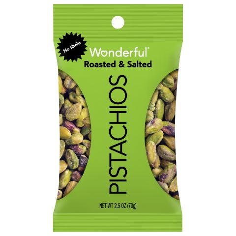 Order Wonderful Pistachios Shelled and Roasted 2.5oz food online from Circle K And Liquors store, Fontana on bringmethat.com