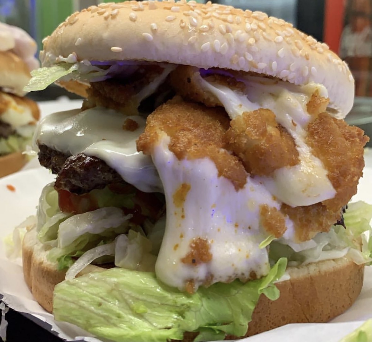 Order Heart attack burger food online from Halal Munchies store, Queens on bringmethat.com