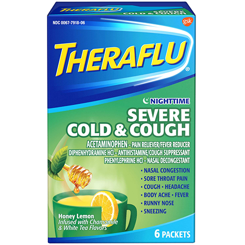 Order Theraflu NT Severe Cold & Cough 6 Count food online from 7-Eleven store, Lynchburg on bringmethat.com