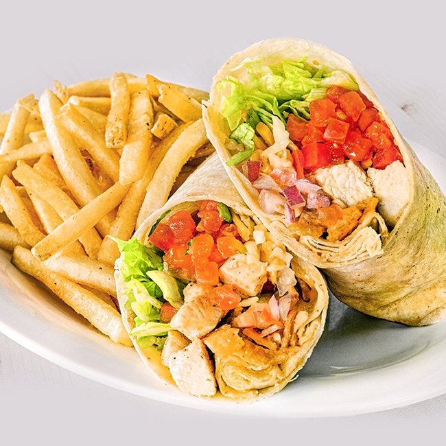 Order Cancun Chicken Wrap food online from Hurricane Grill & Wings store, Syosset on bringmethat.com
