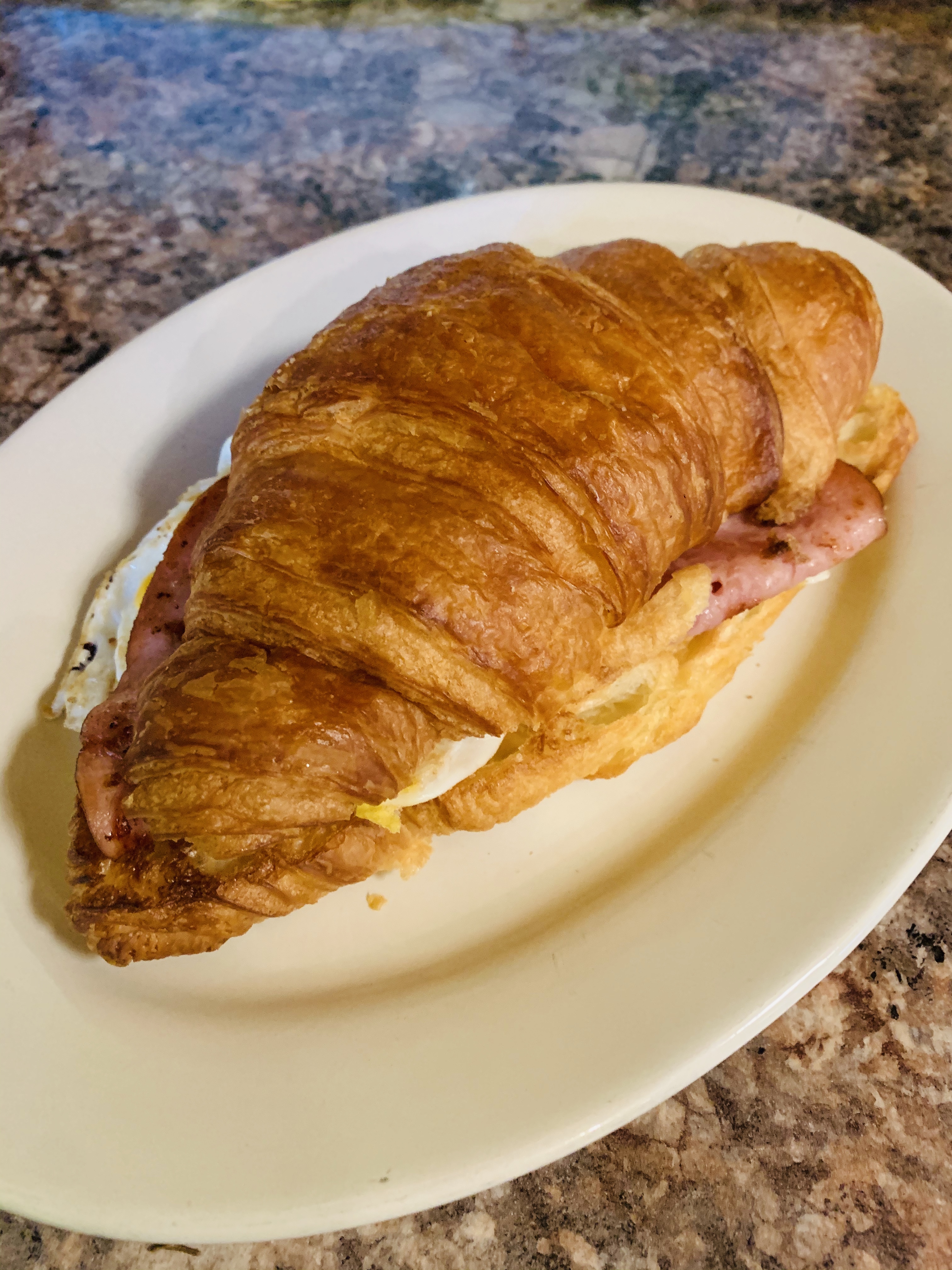 Order Ham, Egg and cheese Breakfast Sandwich food online from World Cafe store, Orlando on bringmethat.com