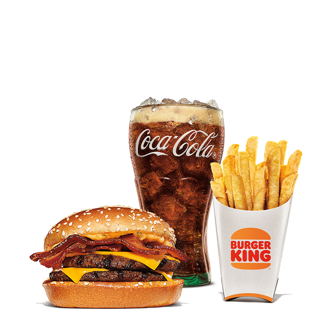 Order Double BK Stacker Meal food online from Burger King store, Bay Shore on bringmethat.com