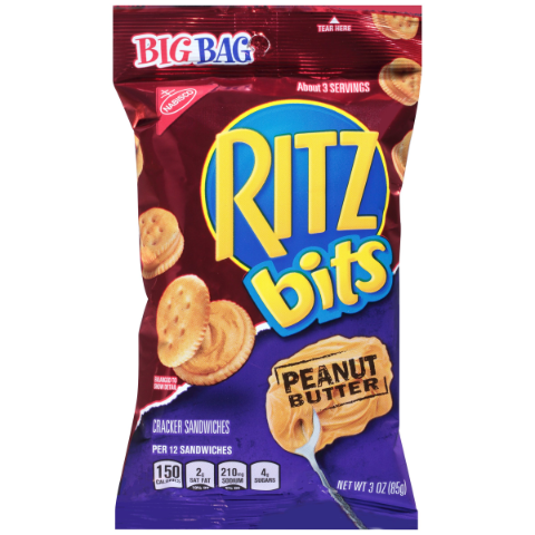 Order Nabisco Ritz Bits Peanut Butter Big Bag 3oz food online from 7-Eleven store, Aurora on bringmethat.com