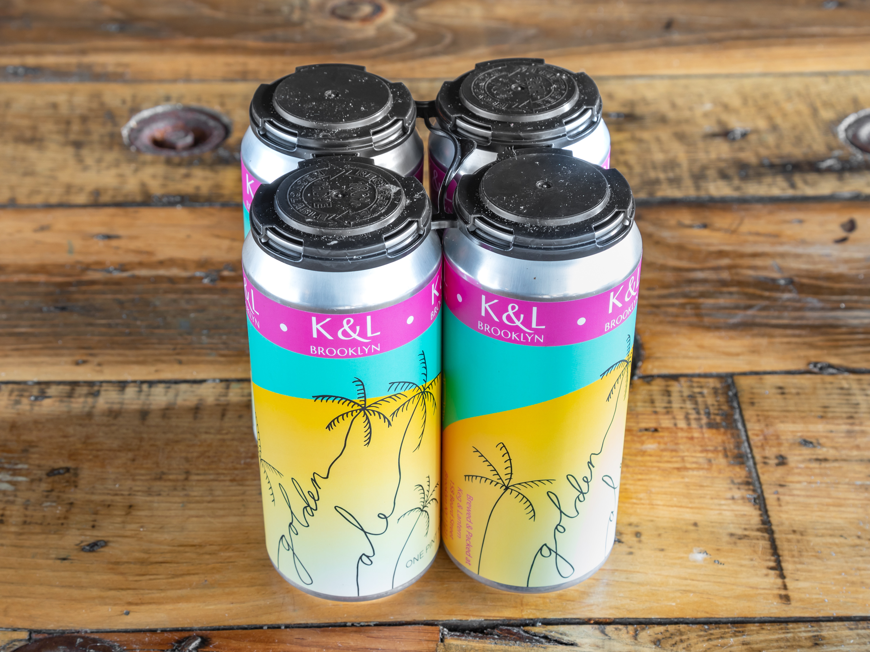 Order GOLDEN ALE  - 5.0% 4-pack of 16oz cans food online from Keg & Lantern Brewing store, Brooklyn on bringmethat.com