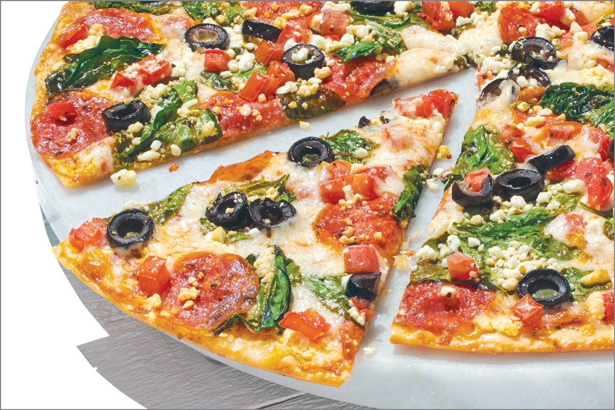 Order Greek Pepperoni - Baking Required food online from Papa Murphy's Pizza store, Salt Lake City on bringmethat.com