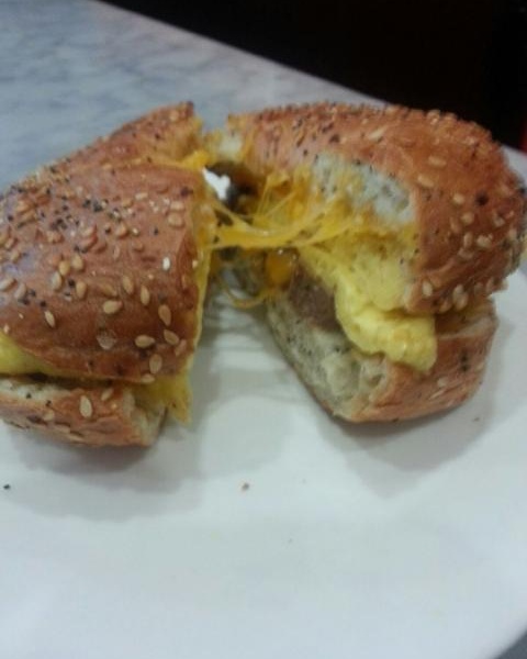 Order Bagel with Scrambled Eggs and Cheese food online from Citrus on Sunset #2 store, West Hollywood on bringmethat.com