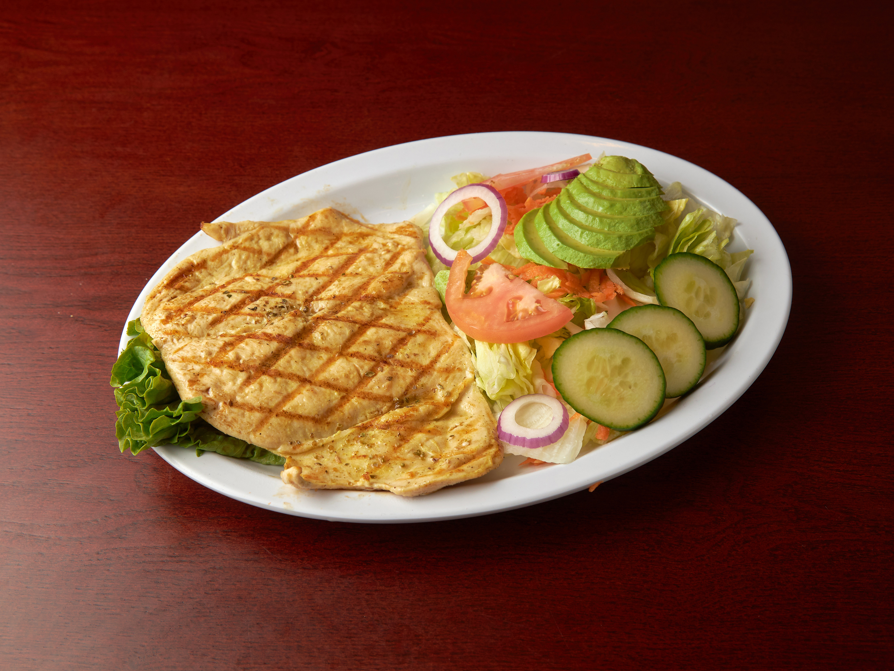 Order Pechuga de Pollo a la Parrilla food online from Don Miguel Restaurant store, Jamaica on bringmethat.com