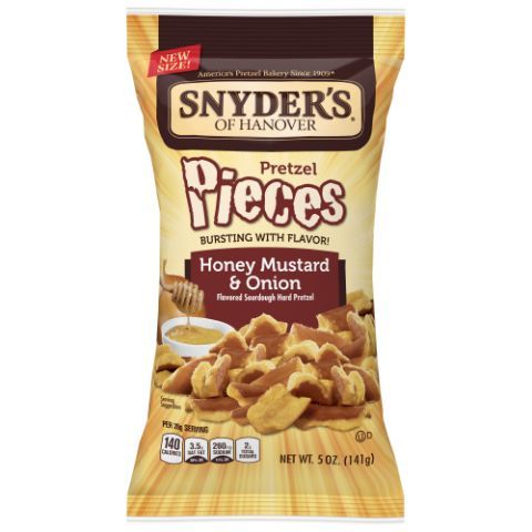 Order Snyder's Honey Mustard & Onion Pretzel Pieces 5oz food online from 7-Eleven store, Natick on bringmethat.com