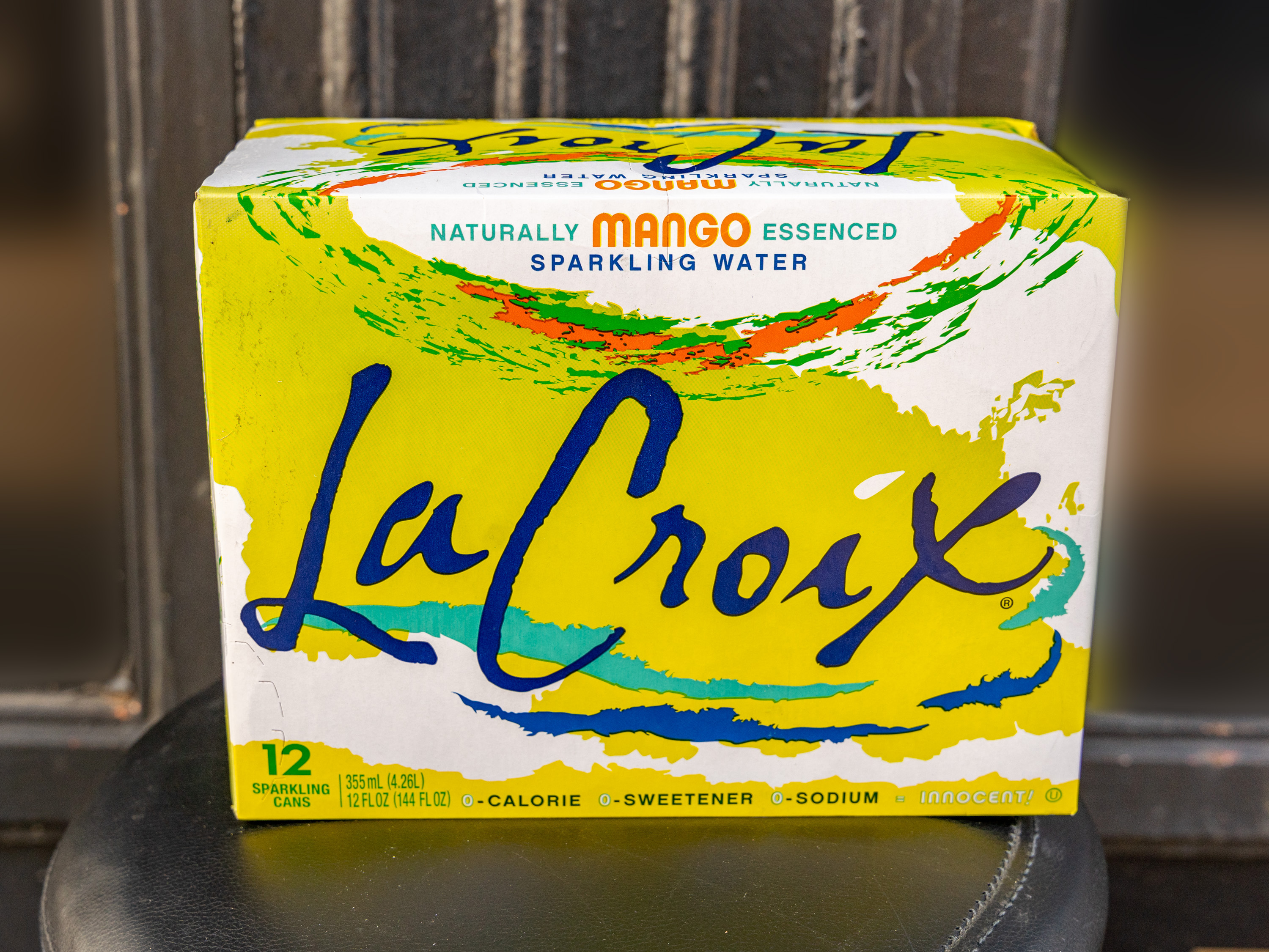 Order Lacroix Mango Sparkling Water - 12pk can food online from Grocery Shopping Center store, Brooklyn on bringmethat.com