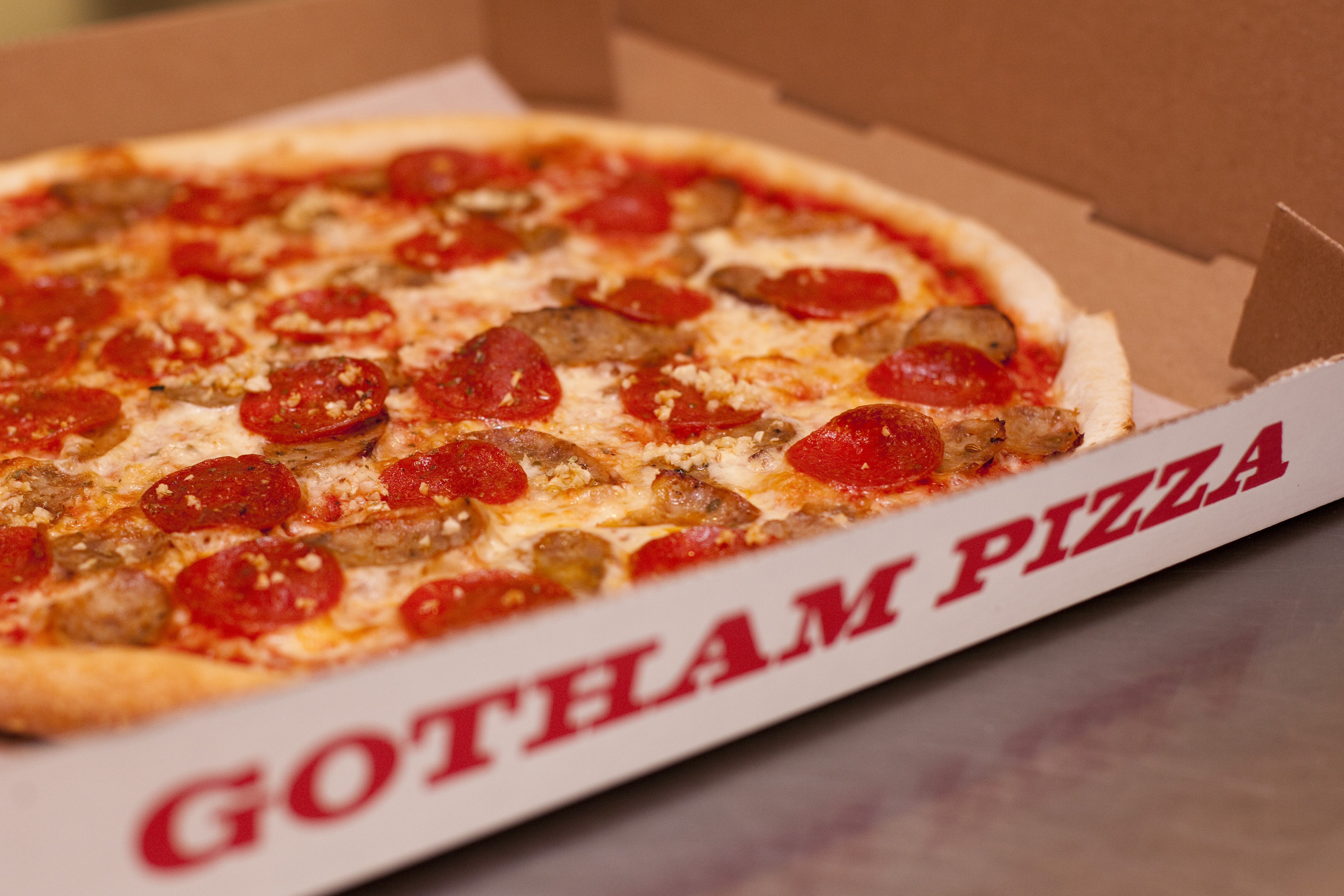 Order Pepperoni 16" Pie food online from Gotham Pizza store, New York on bringmethat.com