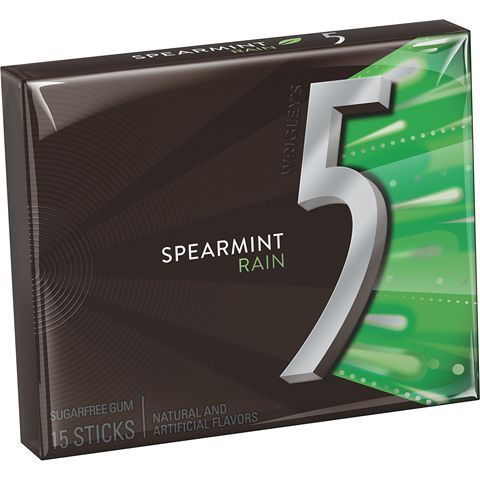 Order 5 Rain Spearmint Sugarfree Gum 15 Count food online from 7-Eleven store, Wakefield on bringmethat.com