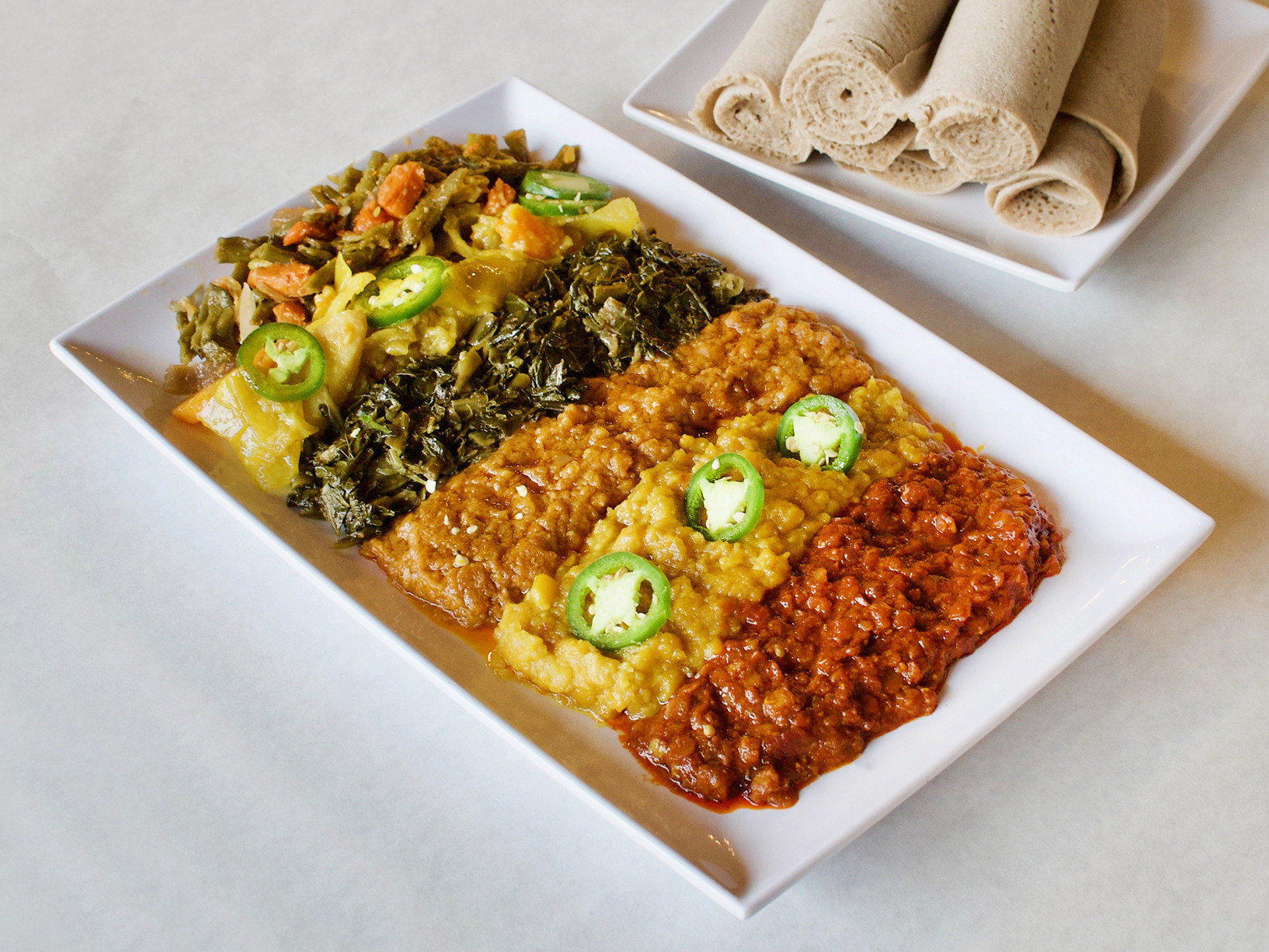 Order Veggie Combo food online from Makeda Ethiopian Restaurant store, Alexandria on bringmethat.com