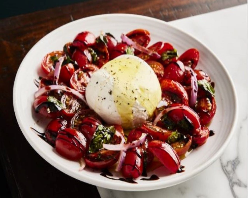Order Tomato Caprese with Fresh Burrata food online from Carrabba's Italian Grill store, Murrells Inlet on bringmethat.com