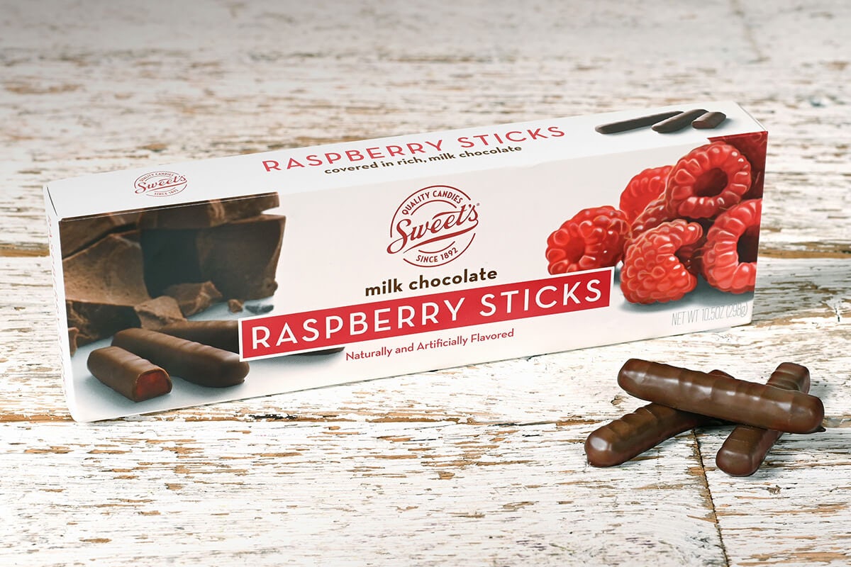 Order Milk Chocolate Raspberry Sticks food online from Cracker Barrel store, Rochester on bringmethat.com