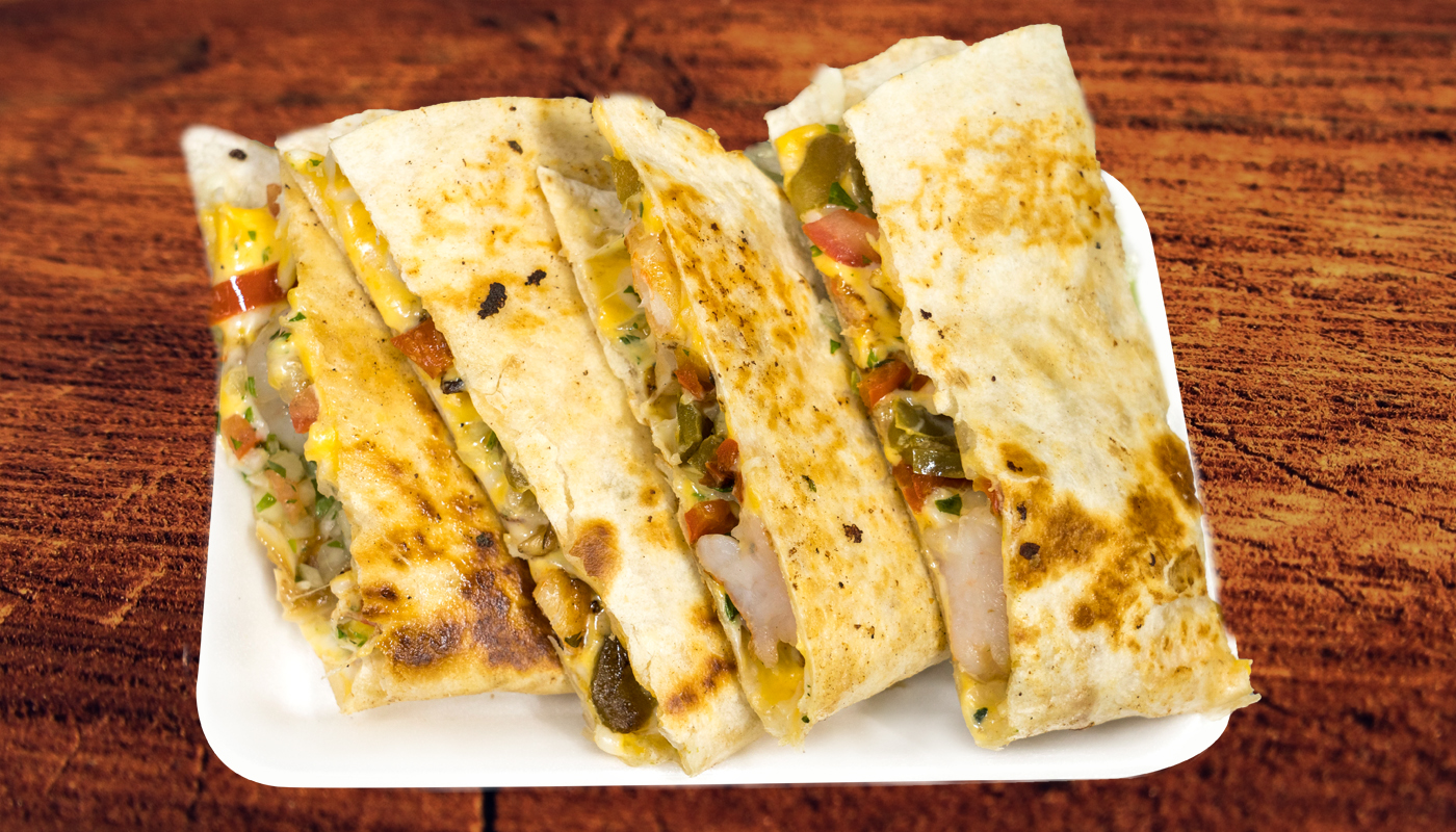 Order Shrimp fajita Quesadilla food online from Pacheco Tacos store, Los Angeles on bringmethat.com