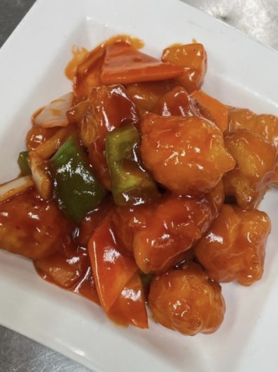 Order L6. Sweet and Sour Chicken Lunch Special food online from Shu Han Ju Chinese Restaurant store, New York on bringmethat.com