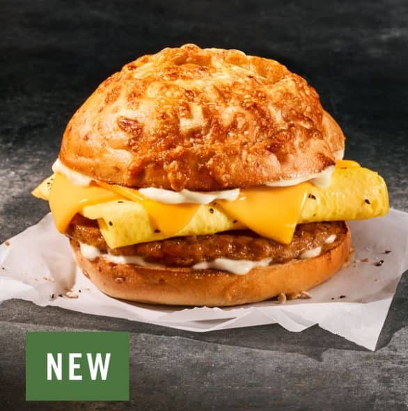 Order New Sausage, Scrambled Egg & Cheese On Asiago Bagel food online from Panera store, Virginia Beach on bringmethat.com