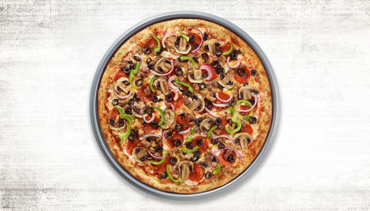 Order Supreme Large 14" Specialty Pizza food online from Pasqually Pizza & Wings store, Altamonte Springs on bringmethat.com